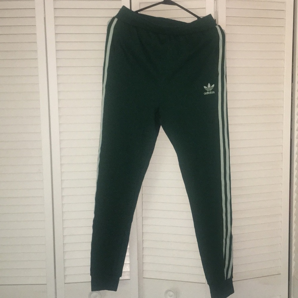 Brand new dark green adidas tracksuit pants